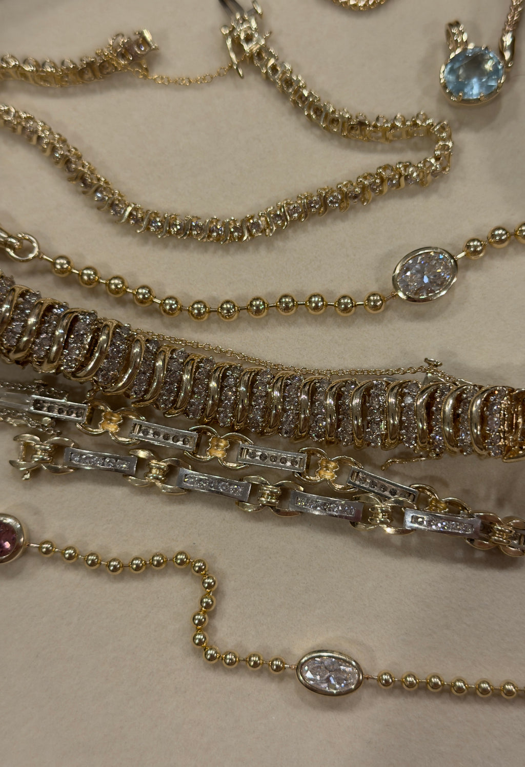 Vintage Mega S Link Diamond Bracelet