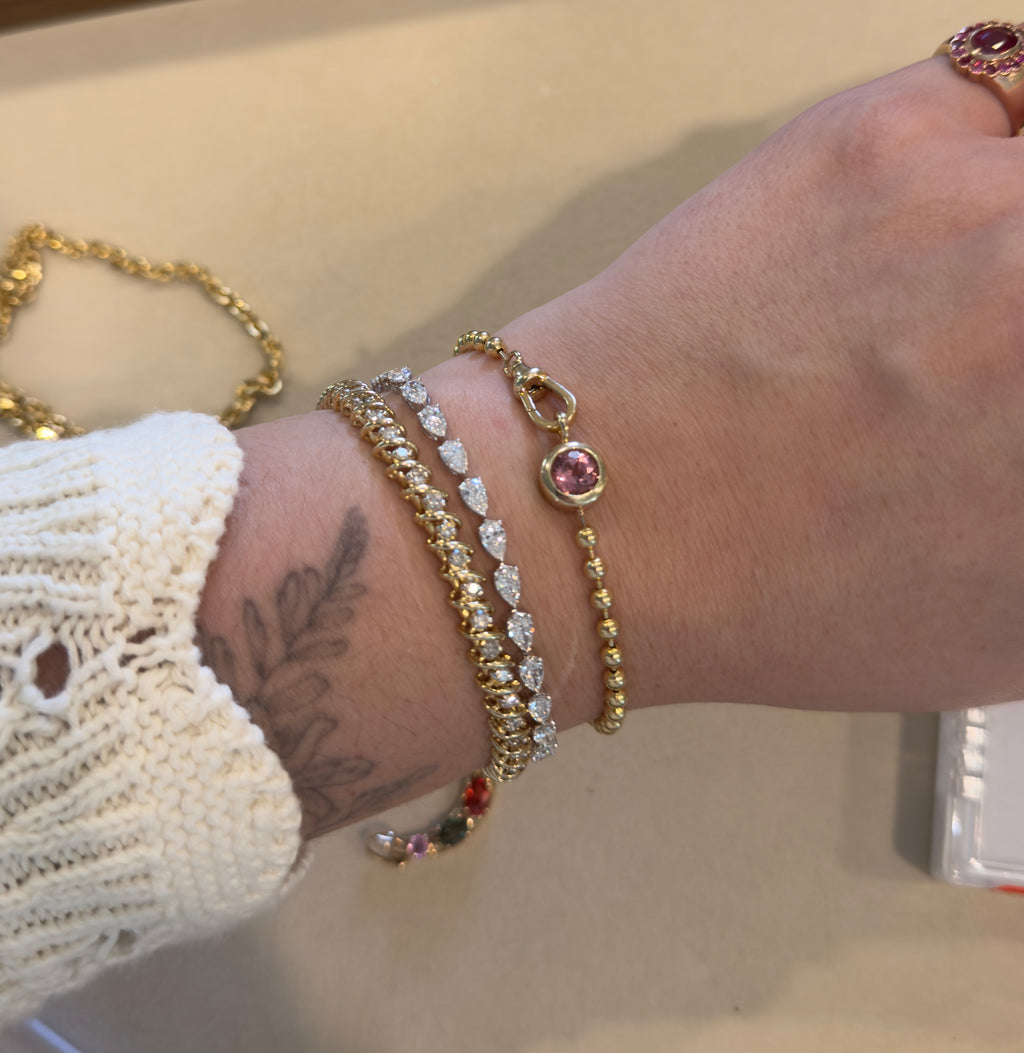 Perfect Pear Diamond Tennis Bracelet
