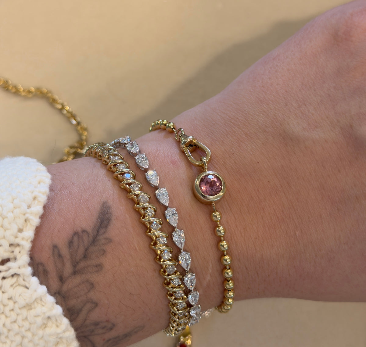 Perfect Pear Diamond Tennis Bracelet