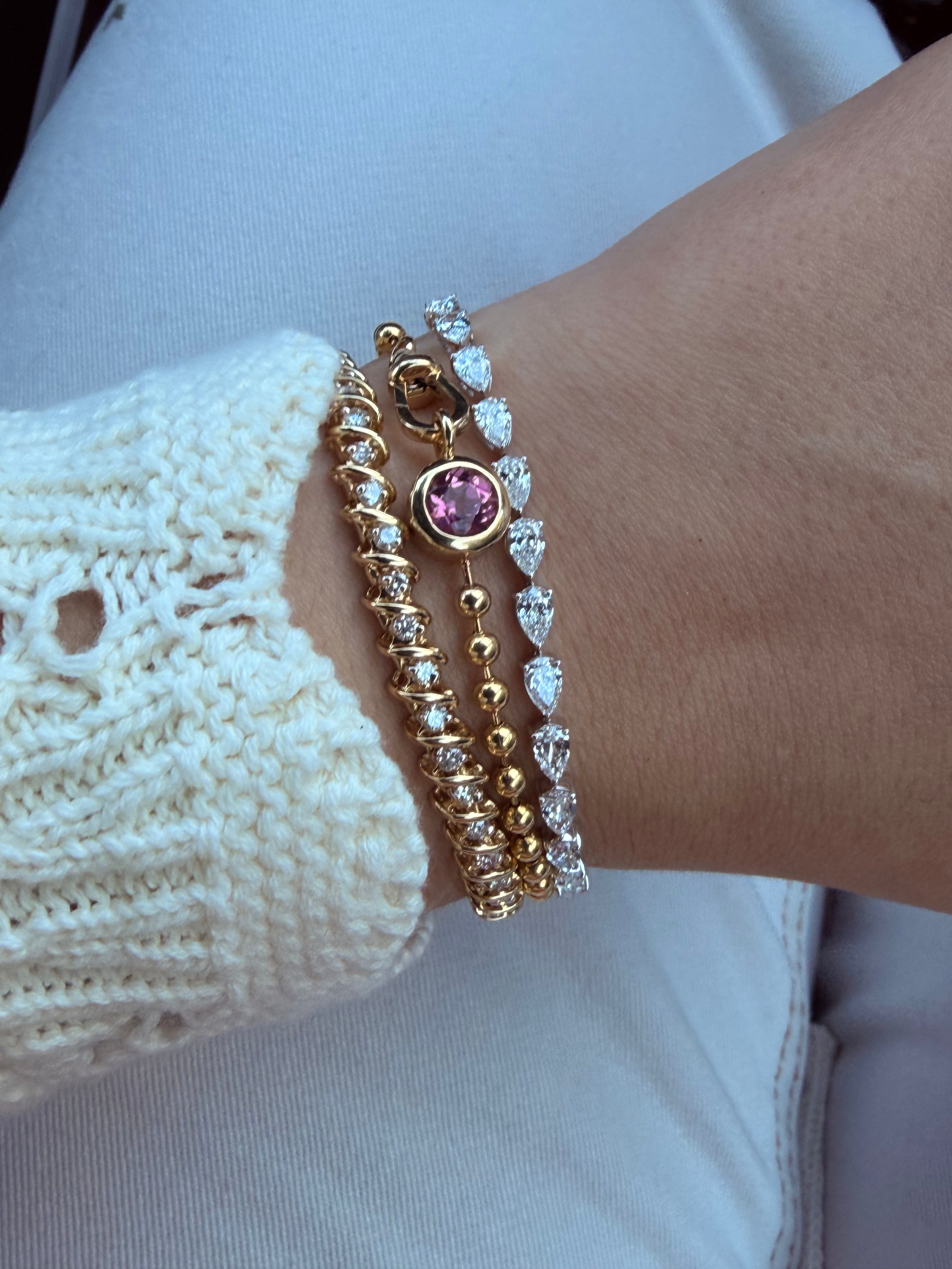 Perfect Pear Diamond Tennis Bracelet