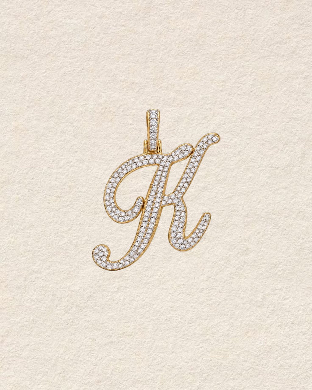 Omega Diamond Letter Pendant