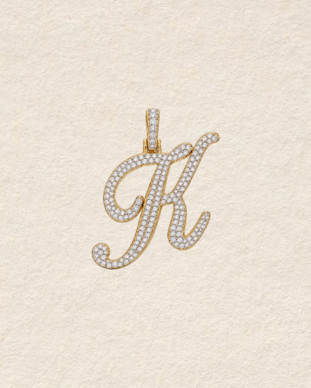 Omega Diamond Letter Pendant