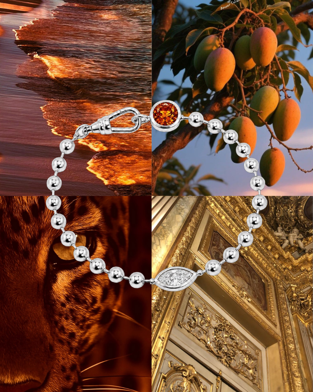 Silver Core Memory Ball Chain Bracelet