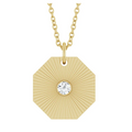 Aura Gemstone Medallion Necklace