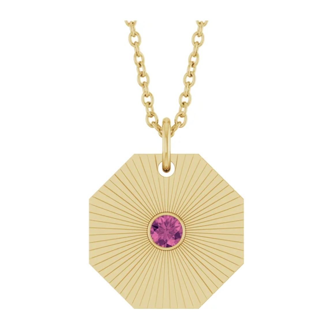 Aura Gemstone Medallion Necklace