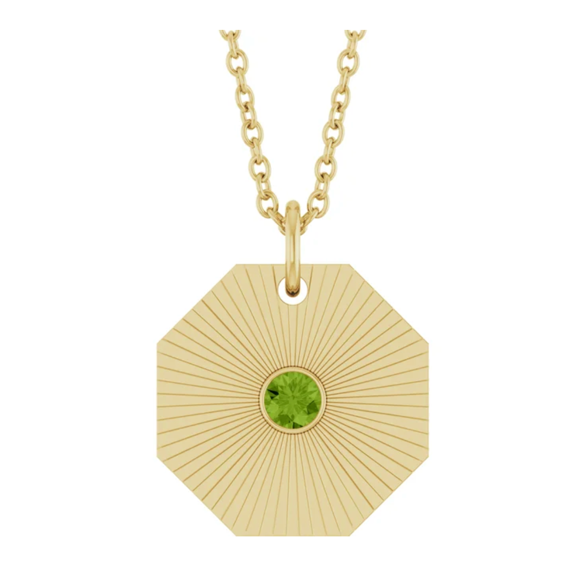 Aura Gemstone Medallion Necklace
