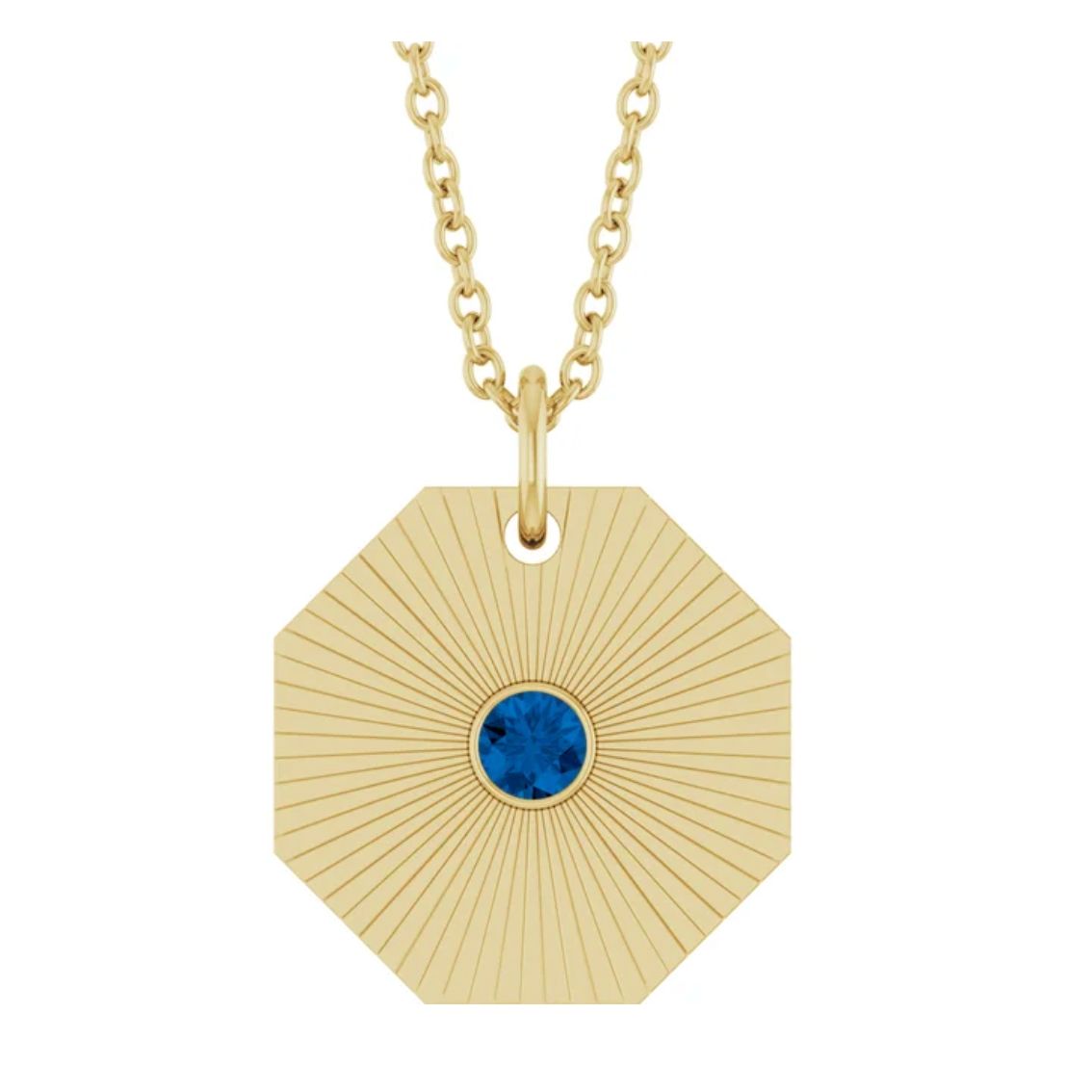 Aura Gemstone Medallion Necklace