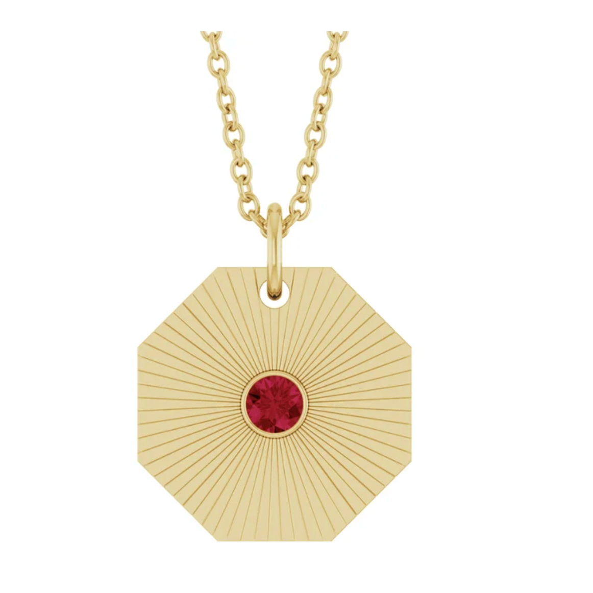 Aura Gemstone Medallion Necklace