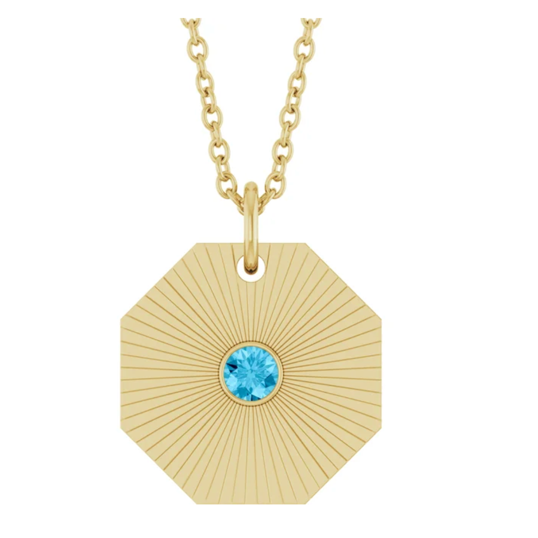 Aura Gemstone Medallion Necklace