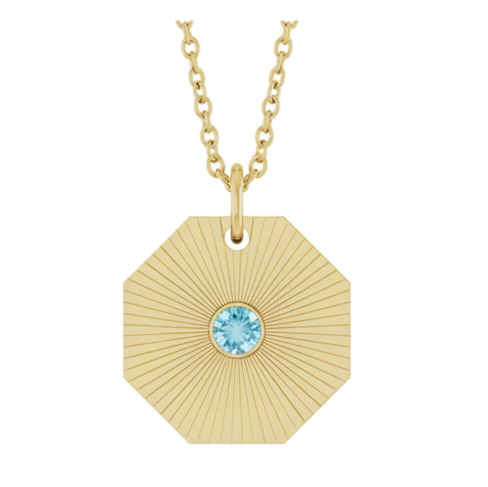 Aura Gemstone Medallion Necklace