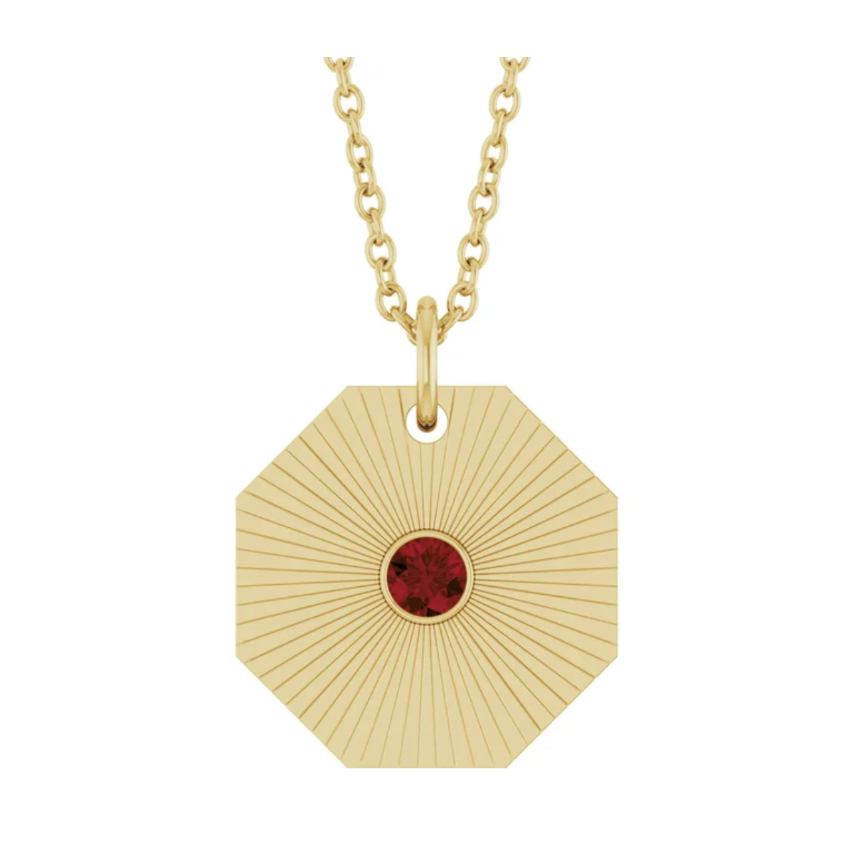 Aura Gemstone Medallion Necklace