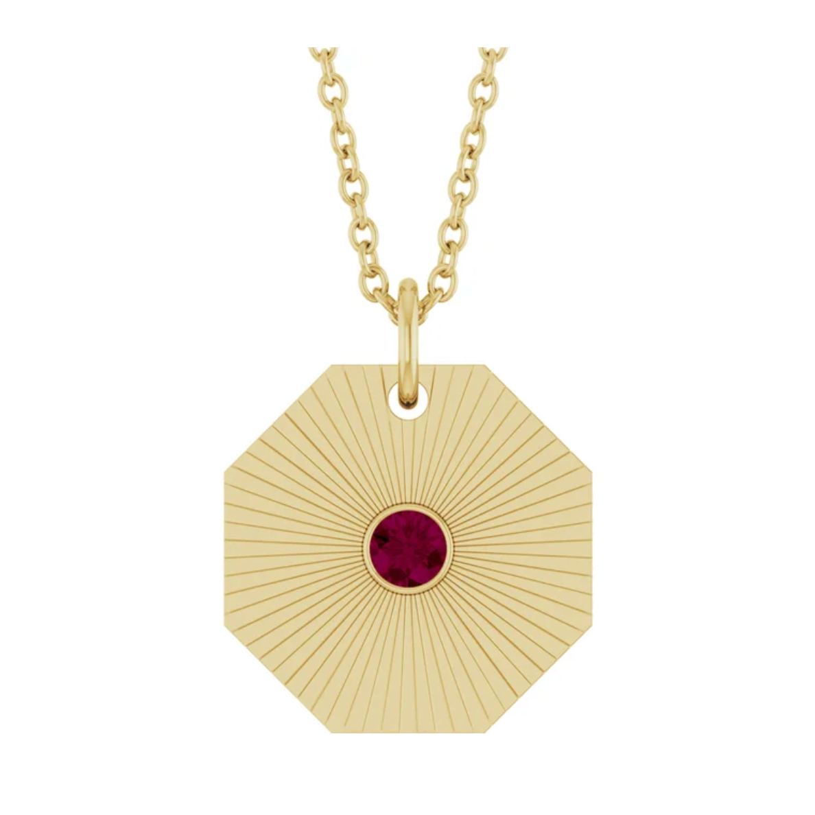 Aura Gemstone Medallion Necklace
