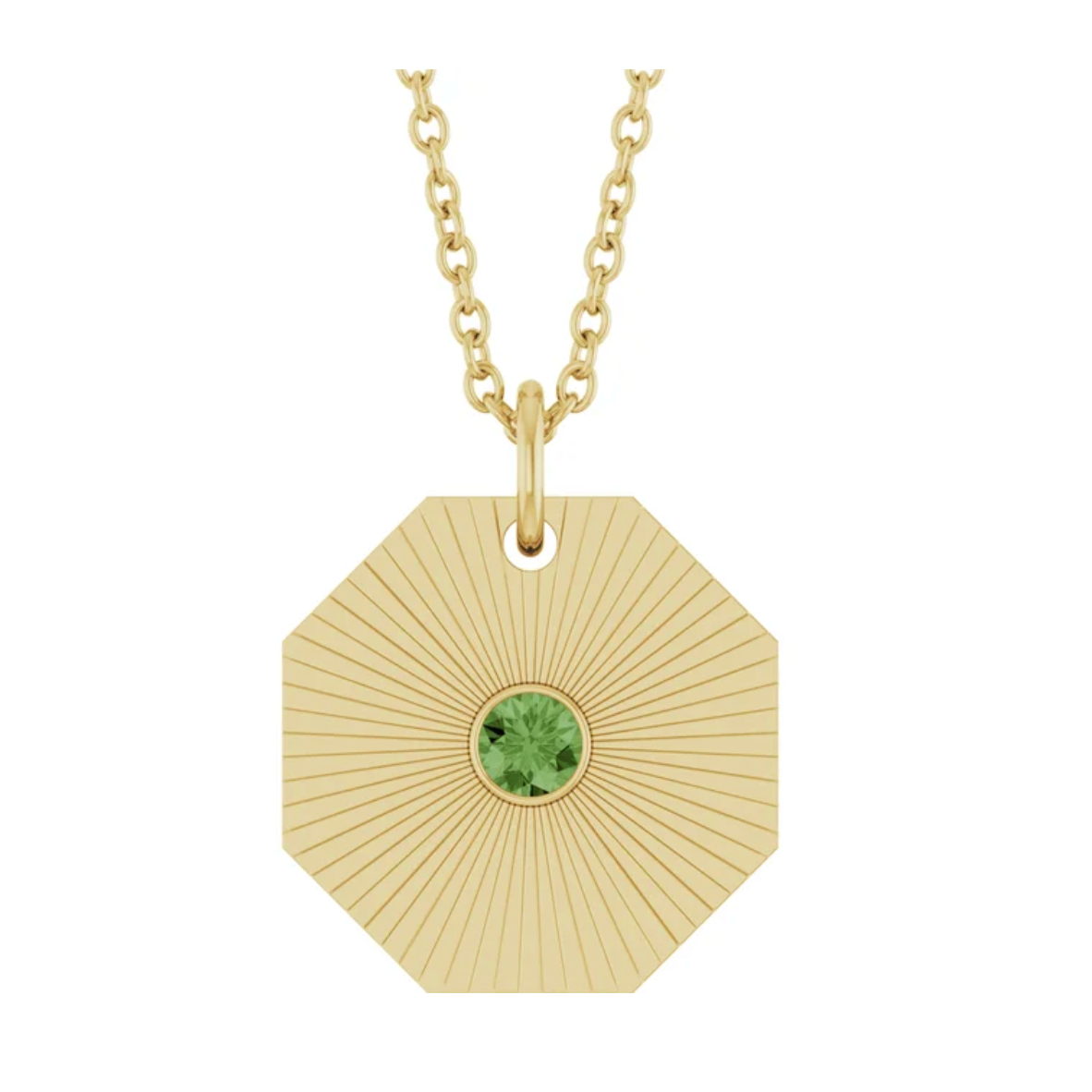 Aura Gemstone Medallion Necklace
