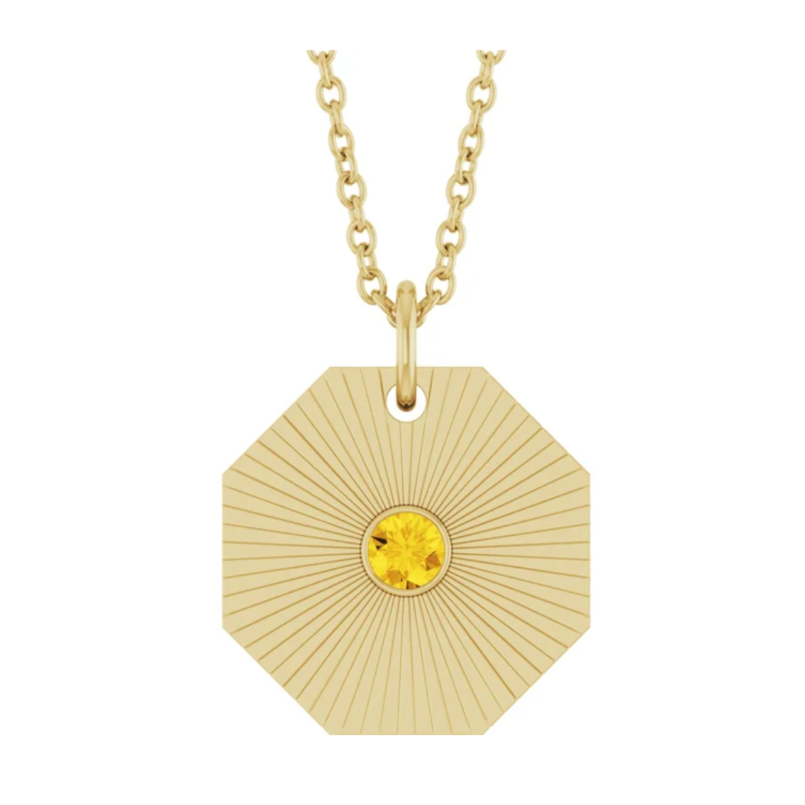 Aura Gemstone Medallion Necklace