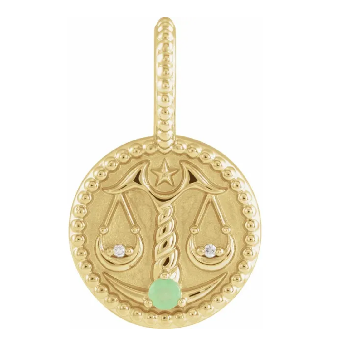 Zodiac Gemstone Charm