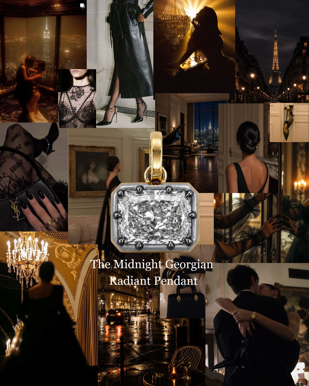 Midnight Radiant Diamond Pendant