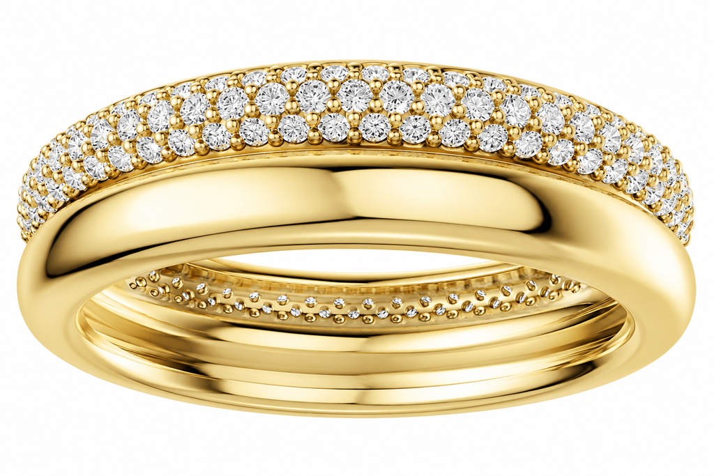 Double Stack Diamond Eternity Band