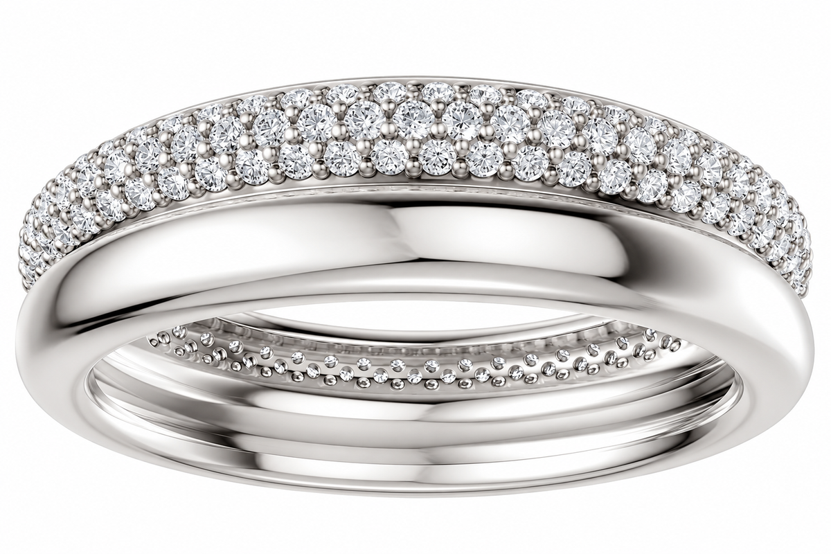 Double Stack Diamond Eternity Band