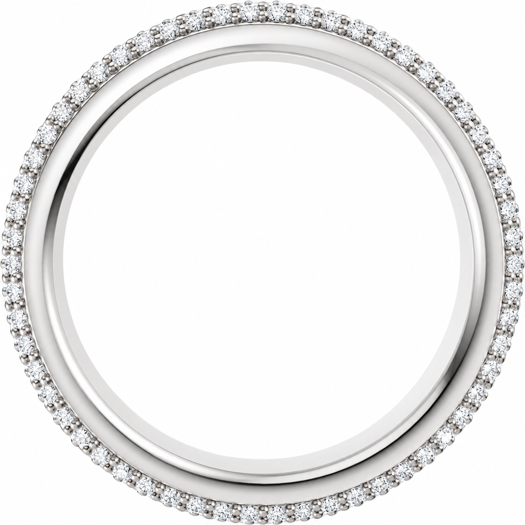 Double Stack Diamond Eternity Band