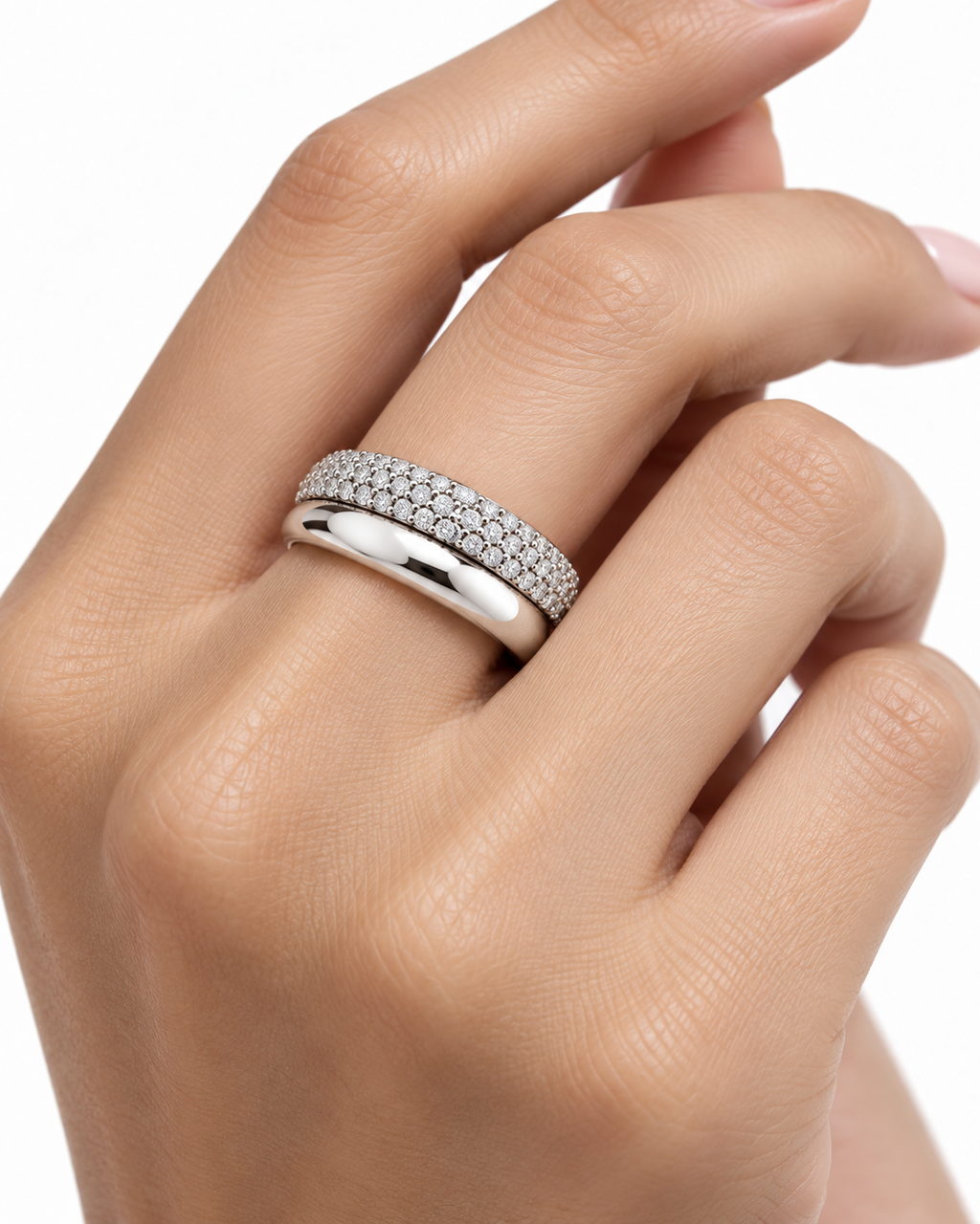Double Stack Diamond Eternity Band