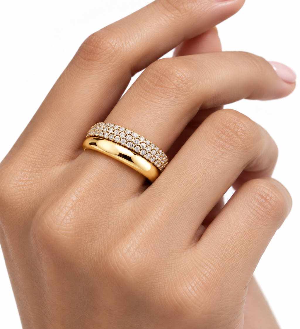 Double Stack Diamond Eternity Band