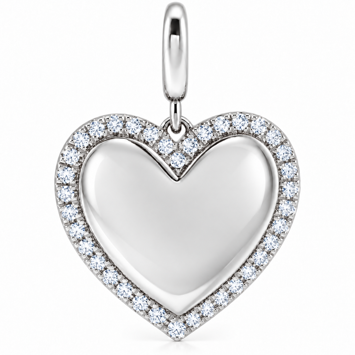 Valentine Pavé Heart Medallion