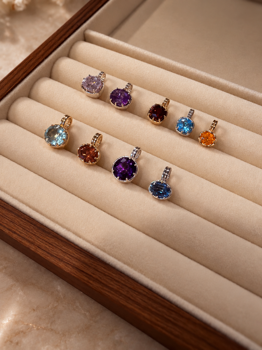 Classic Stardust Gemstone Charm in Neptune
