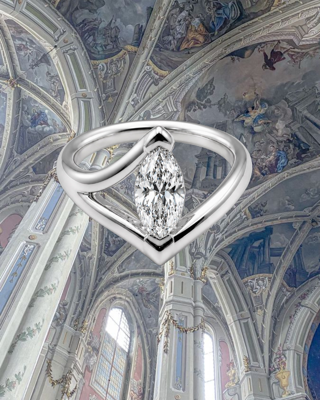 Cleopatra Marquise Pinky Ring