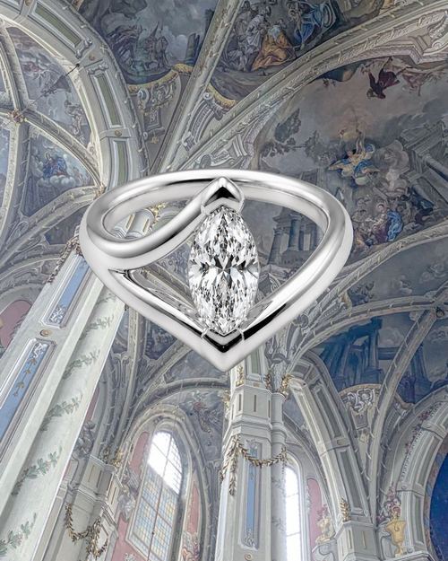 Cleopatra Marquise Pinky Ring