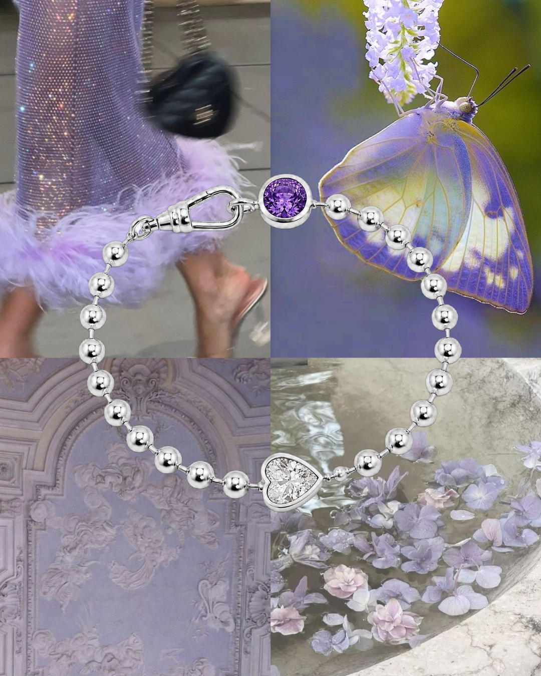 Silver Core Memory Ball Chain Bracelet