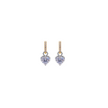 Mini Lovely Heart Diamond Georgian Earrings