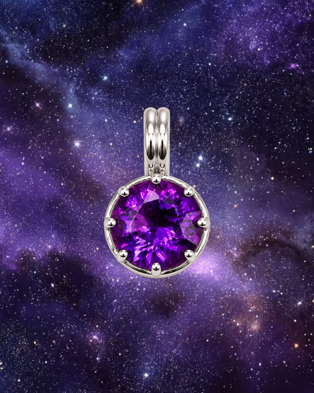Grande Stardust Gemstone Charm in Galaxy