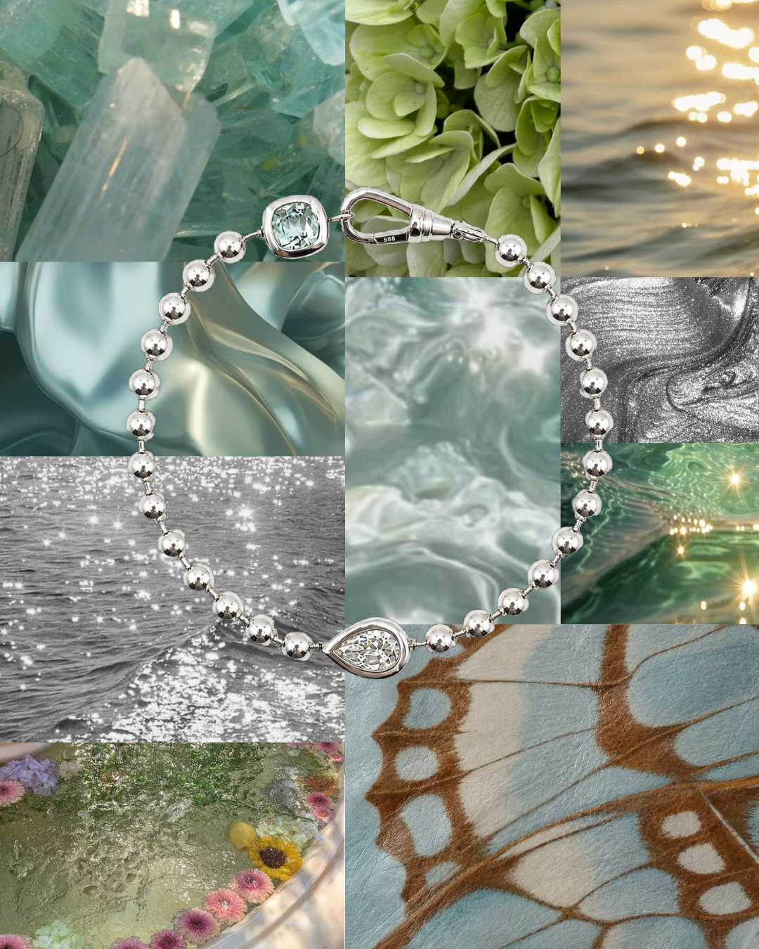 Silver Core Memory Ball Chain Bracelet