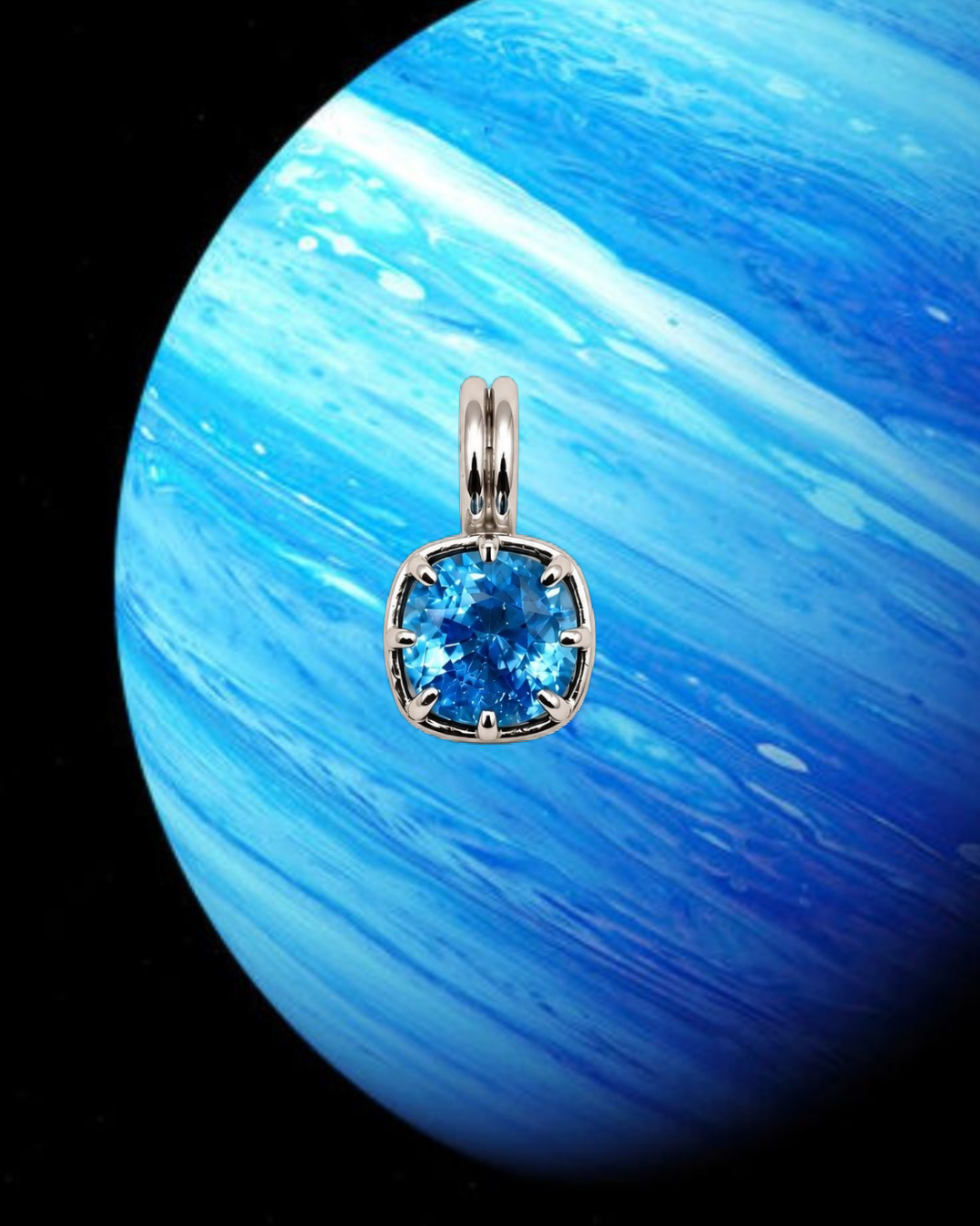Classic Stardust Gemstone Charm in Neptune