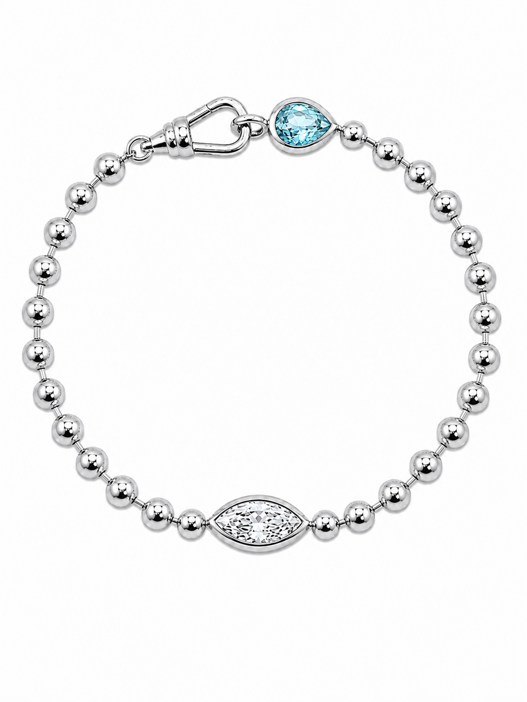 Silver Core Memory Ball Chain Bracelet