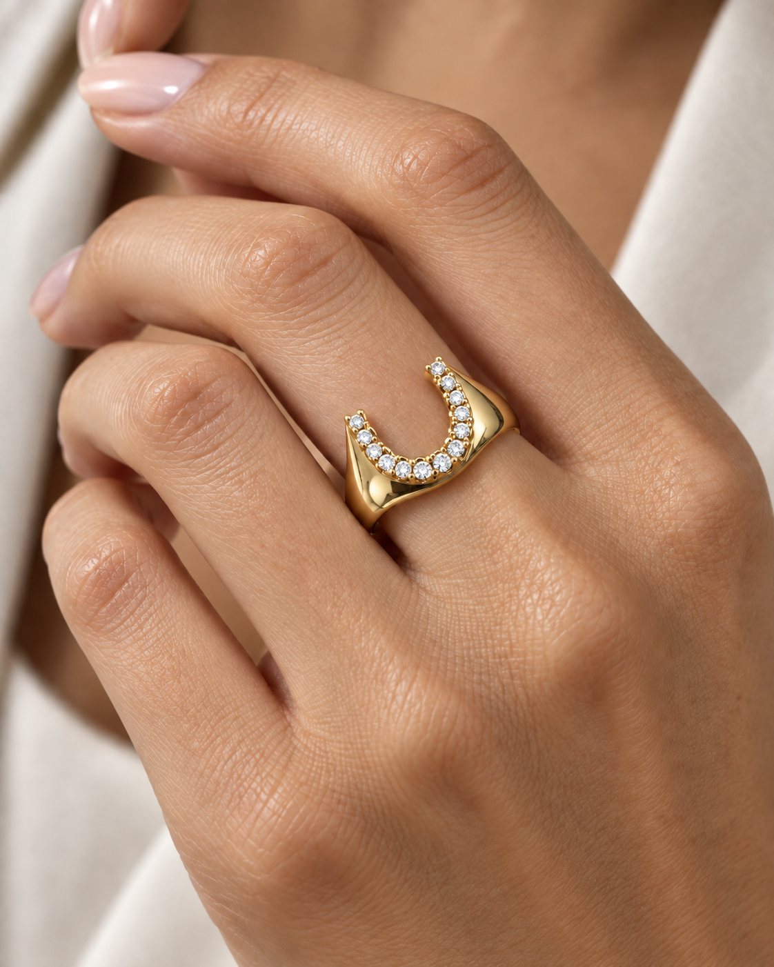 Horseshoe Diamond Ring