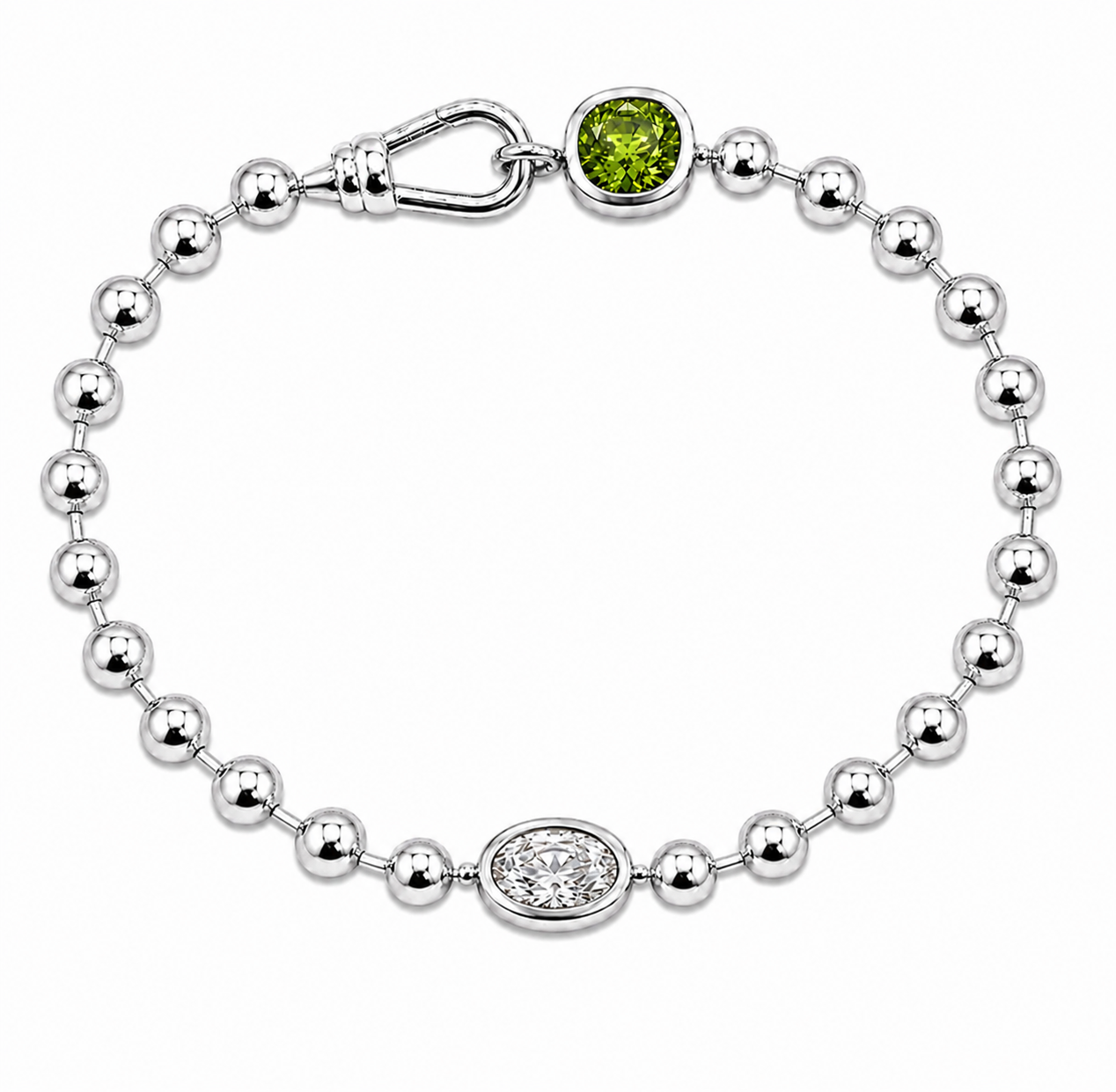 Silver Core Memory Ball Chain Bracelet