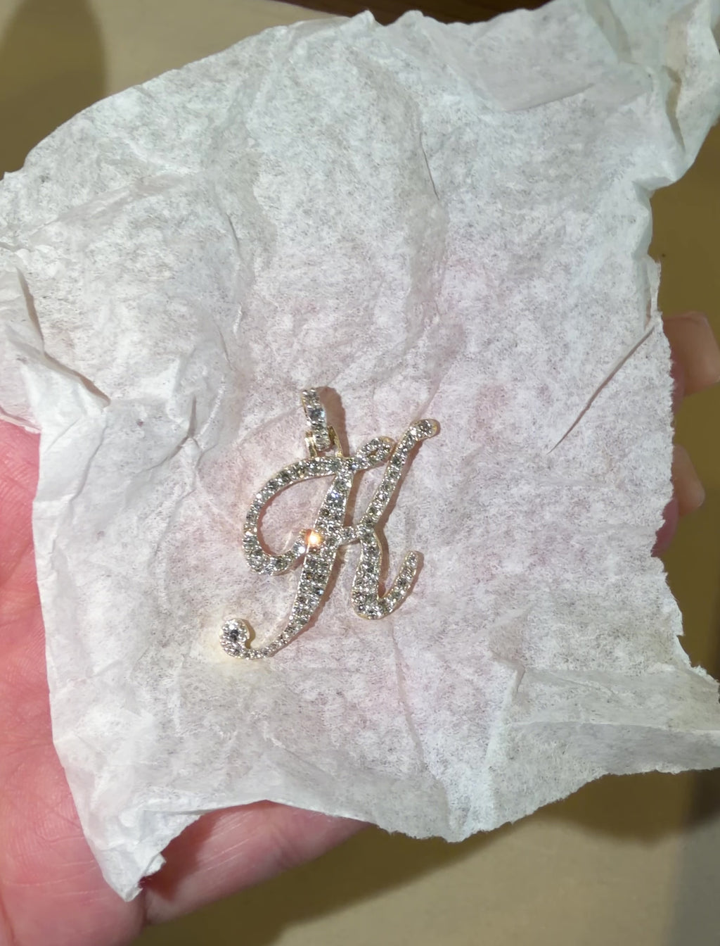 Omega Diamond Letter Pendant