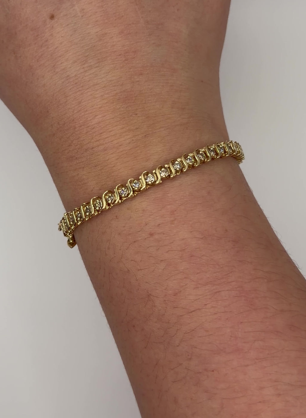 Vintage Petite S - Link Brown Diamond Bracelet