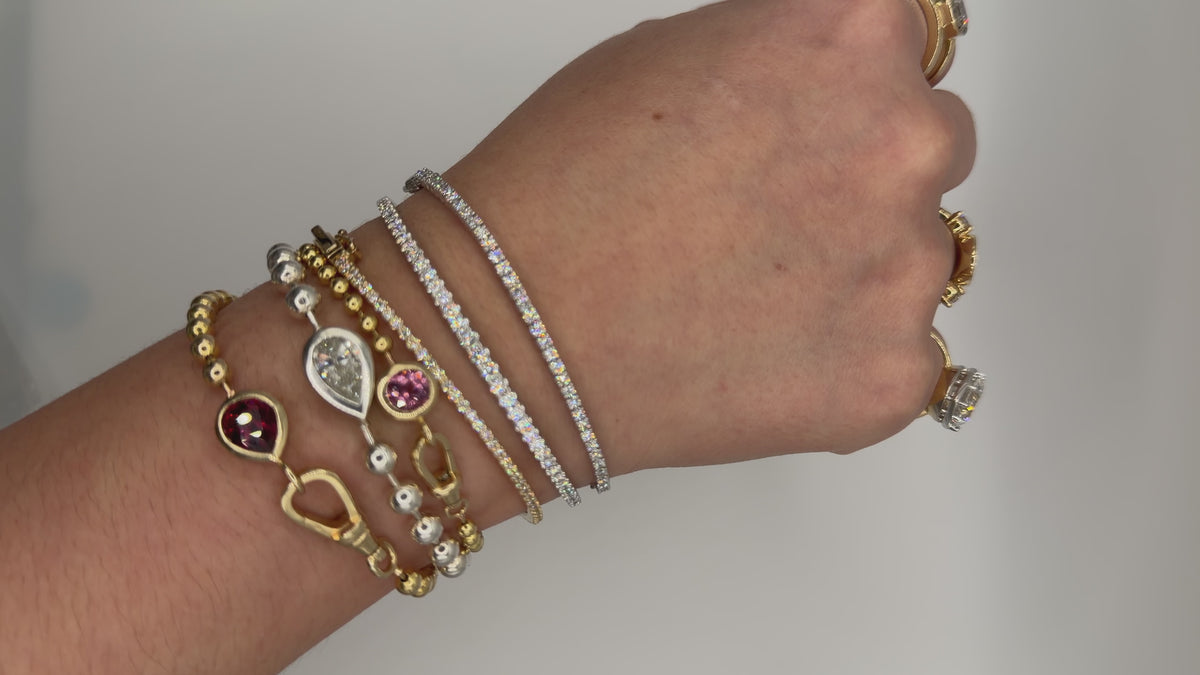 Gemini Diamond Bracelet in Silver
