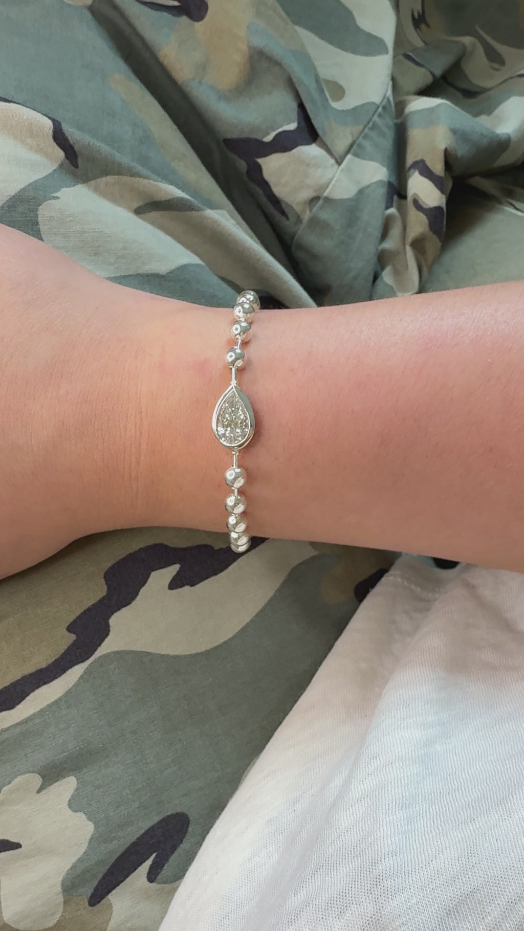 Silver Core Memory Ball Chain Bracelet