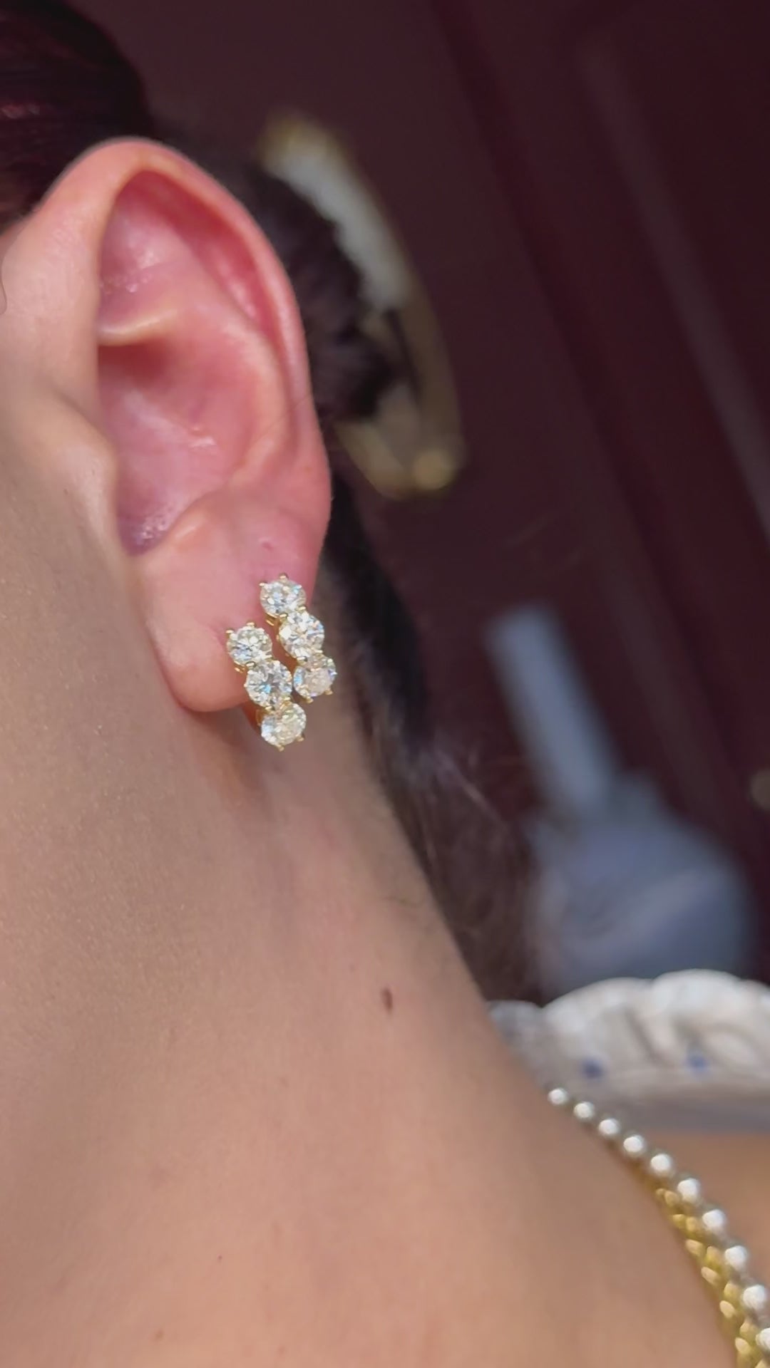 Lucy Diamond Hoop Earrings