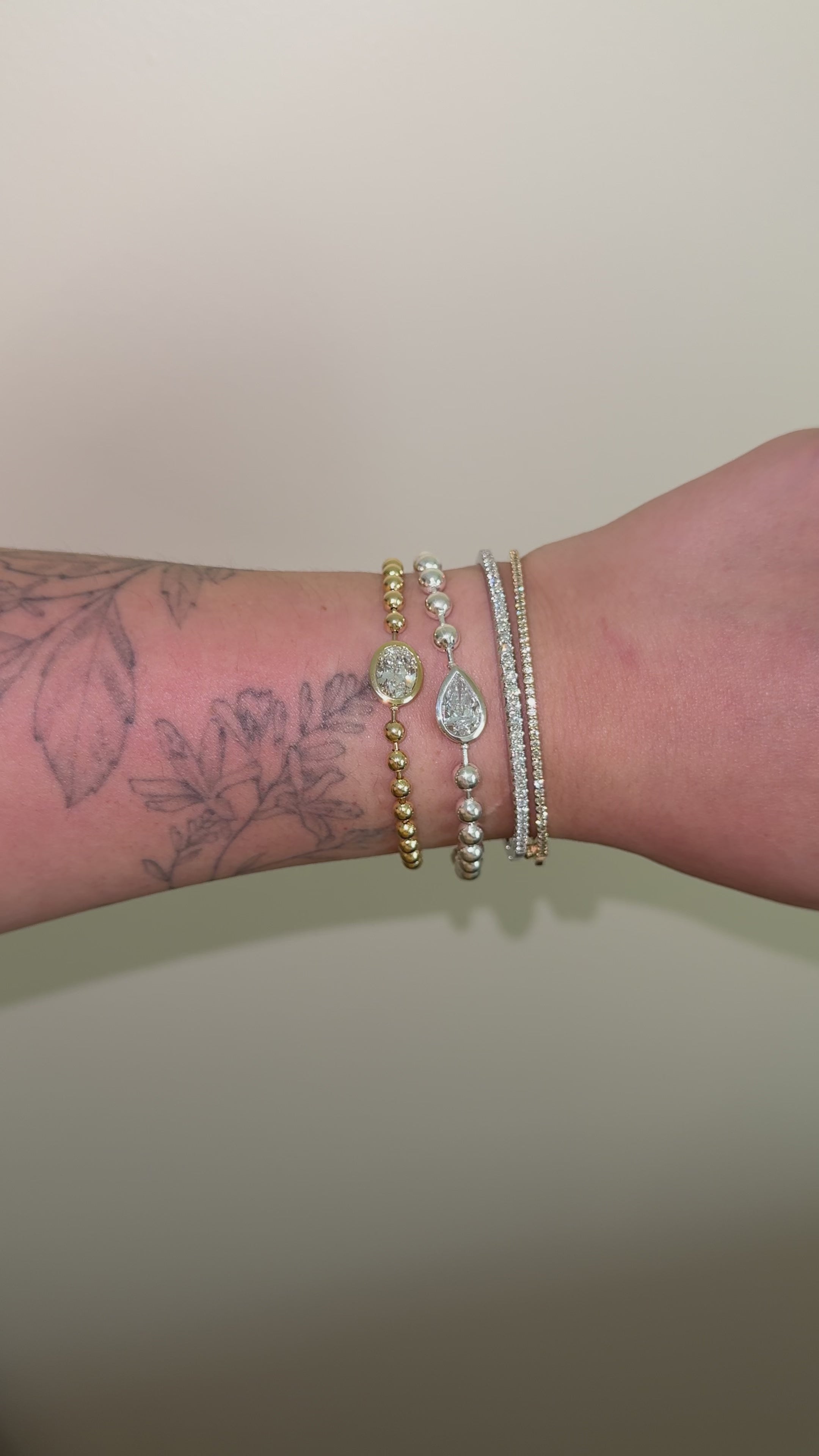 Silver Core Memory Ball Chain Bracelet