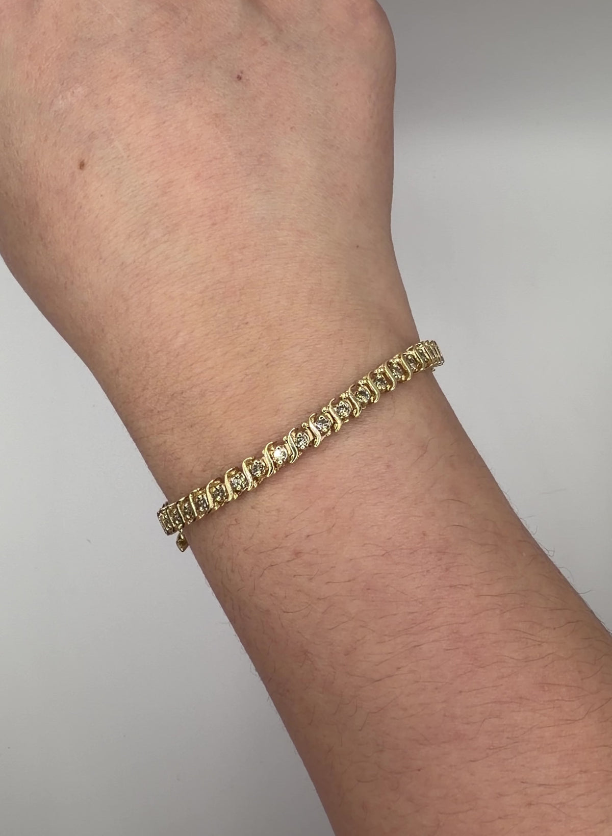 Vintage Petite S - Link Brown Diamond Bracelet