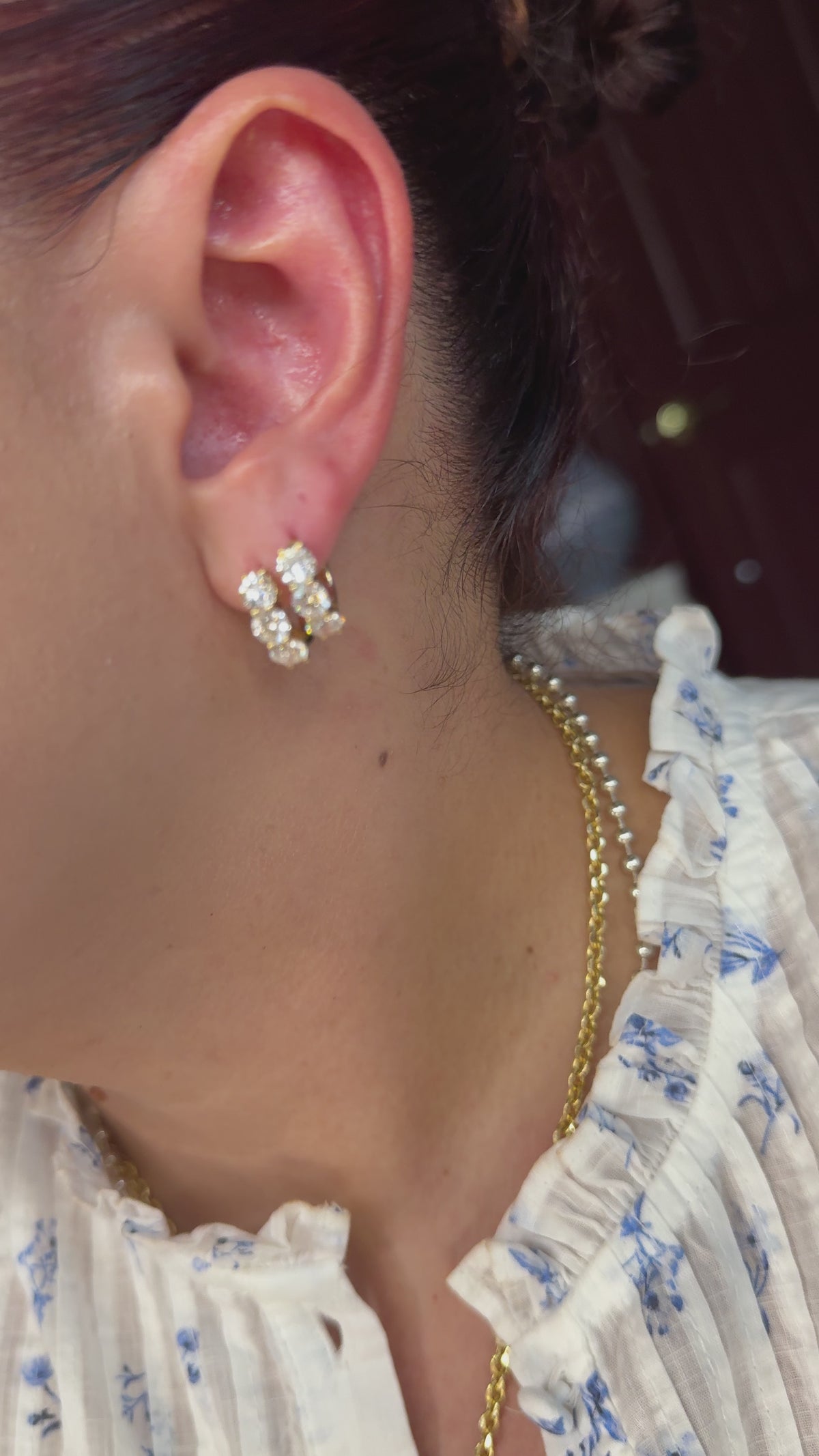 Lucy Diamond Hoop Earrings