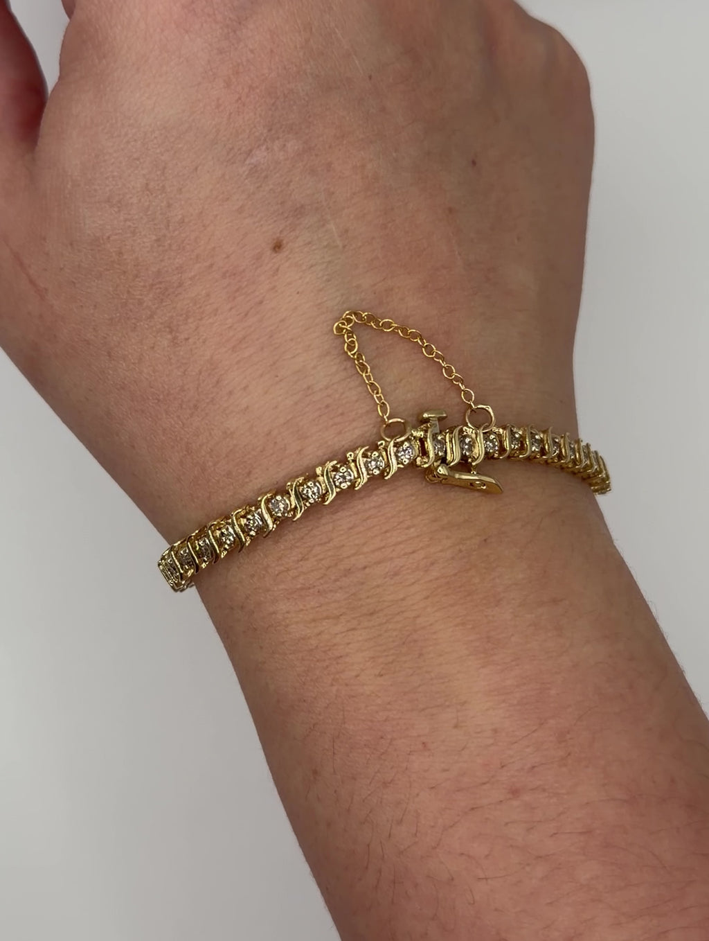 Vintage Petite S - Link Brown Diamond Bracelet