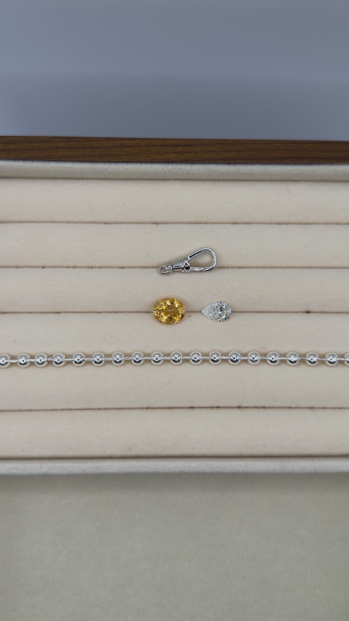 Silver Core Memory Ball Chain Bracelet