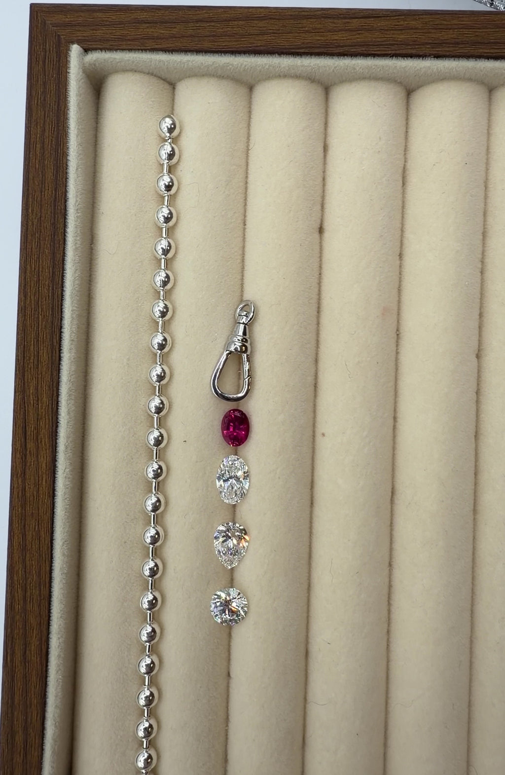 Silver Core Memory Ball Chain Bracelet
