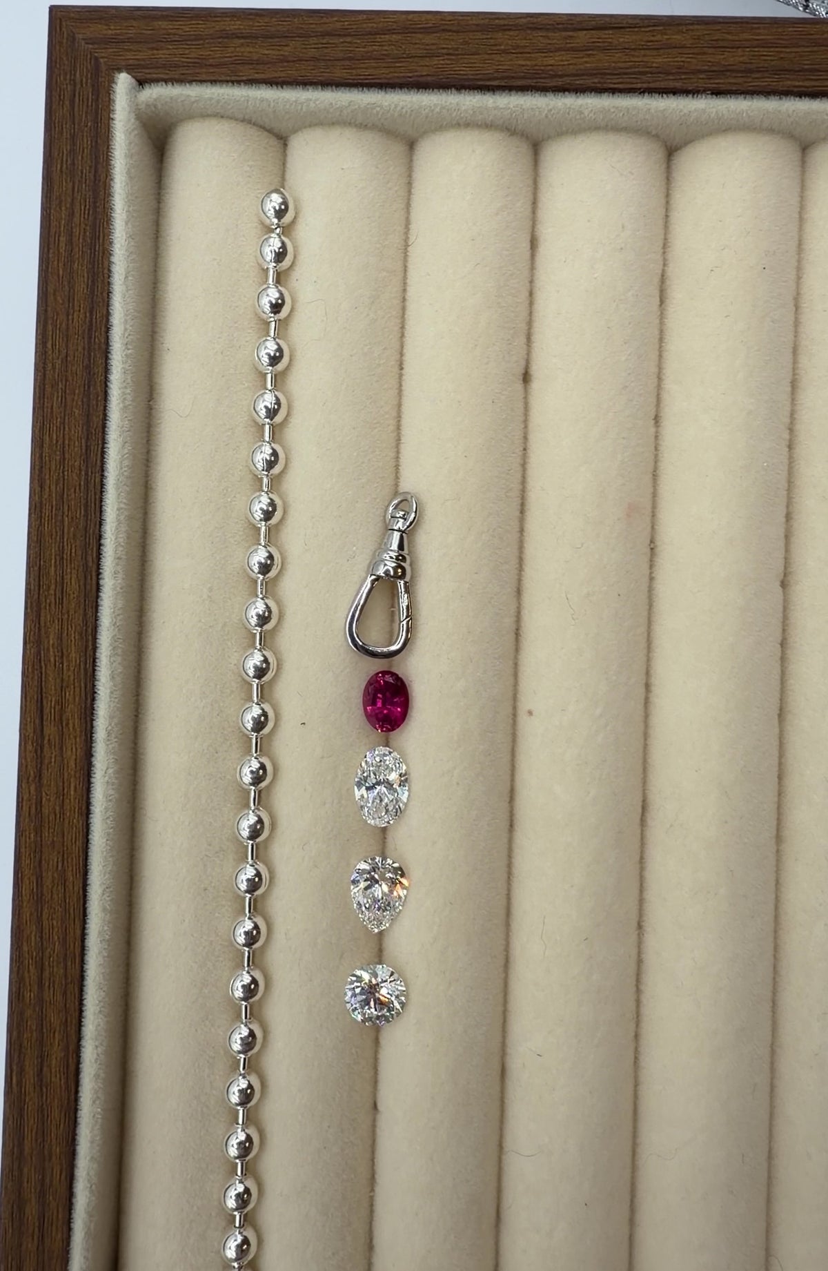 Silver Core Memory Ball Chain Bracelet