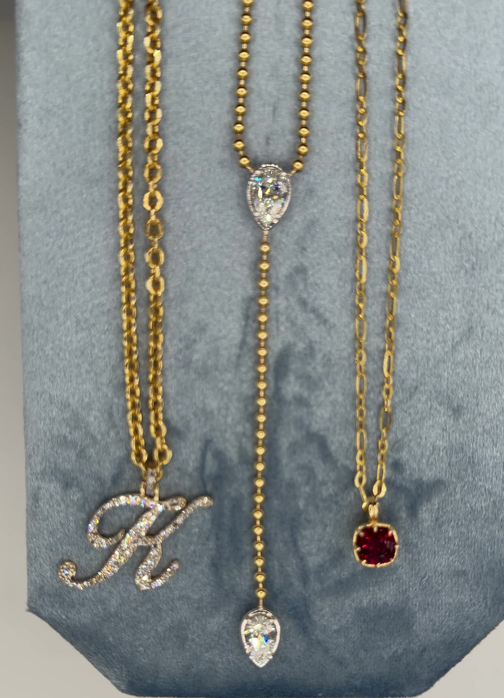 Omega Diamond Letter Pendant
